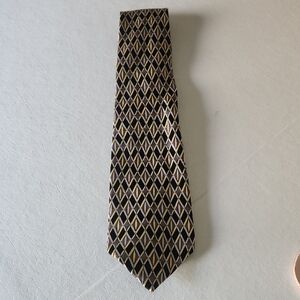 Keith Daniels Gold Geometric Art Deco Tie